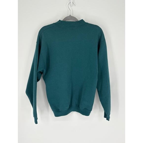 Vintage Oversized Women’s Ralph Lauren Pony Logo Fleece Crewneck in Green – XL - Picture 4 of 5